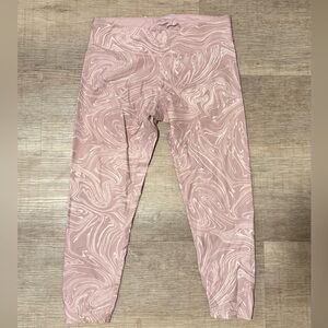 Calvin Klein Performance Pink Marble Print Leggings | High Rise